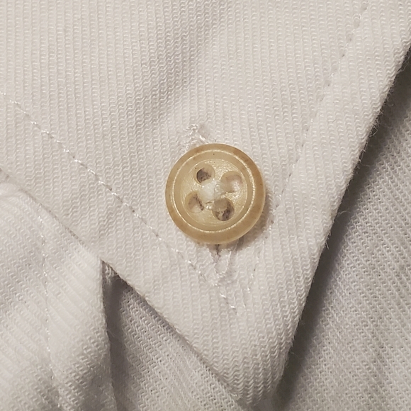 Hackett London White Contrast Detail Flannel Shirt Cotton Slim Fit Small - Picture 5 of 7